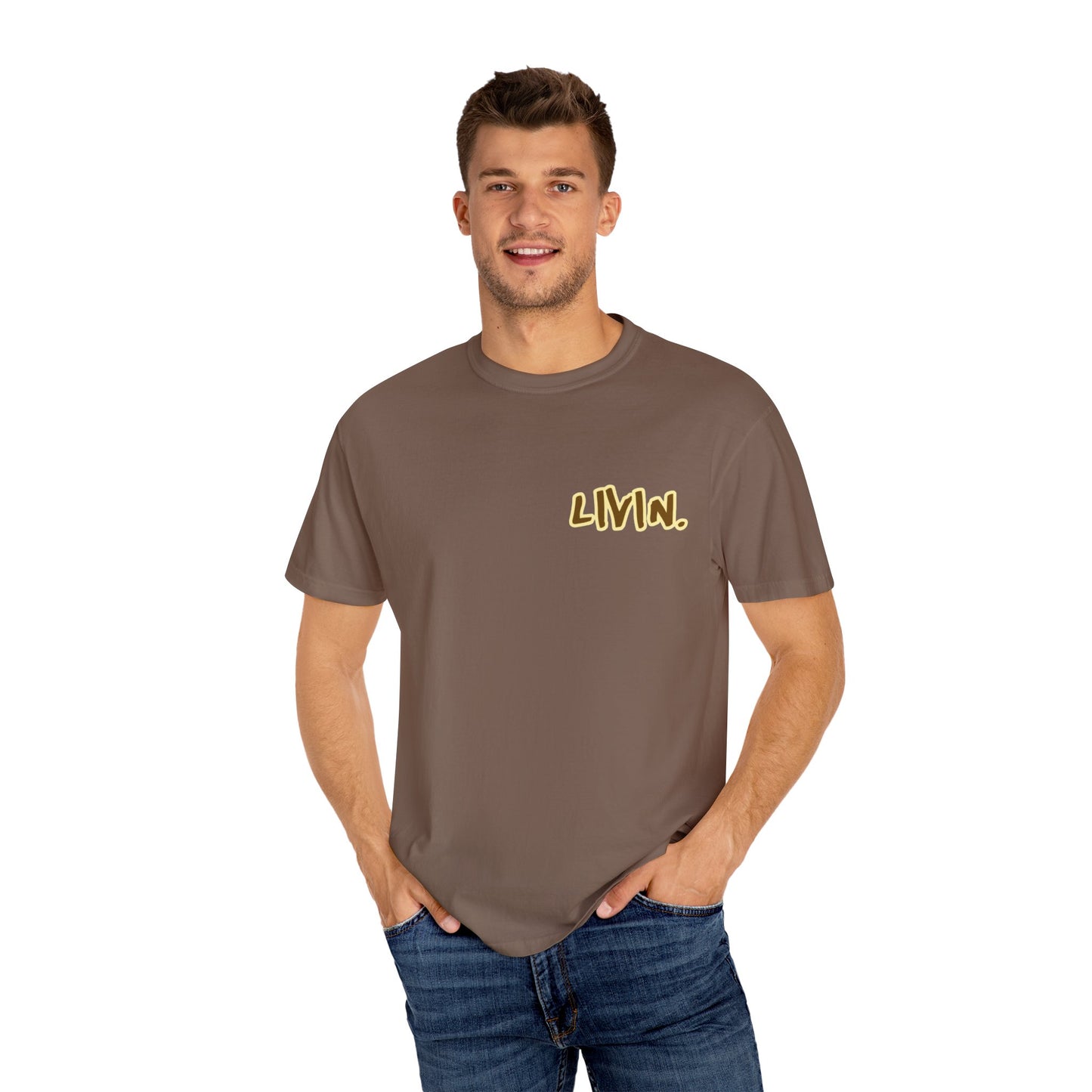 Garment-Dyed T-Shirt, Casual Vibe, Unisex Fashion, Trendy Tee for Everyday Wear, Perfect for Gifts, Chill Vibes, LIVIN.