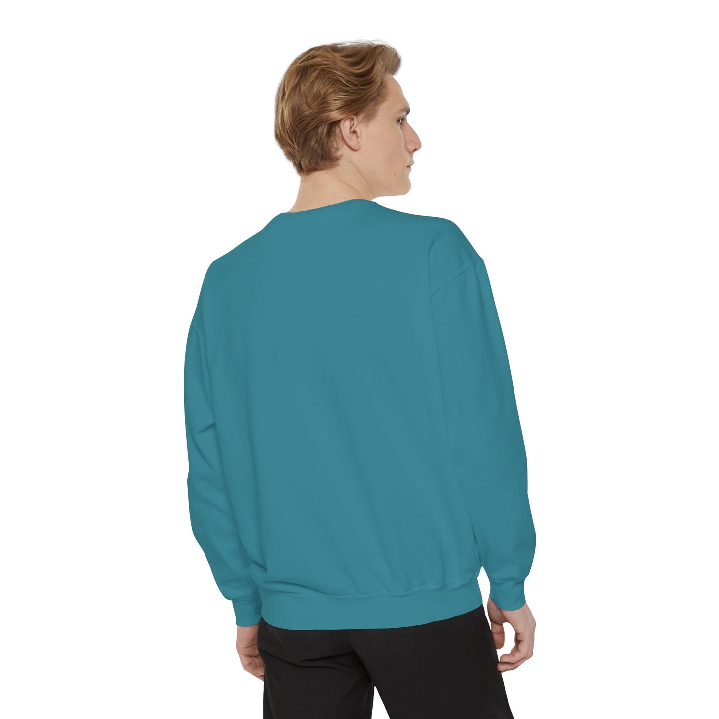 Casual Sweatshirt - 'LIVIN' Garment-Dyed Comfort for Every Day, Perfect for Weekends, Cozy Layering, Gift for Friends, Relaxed Vibe
