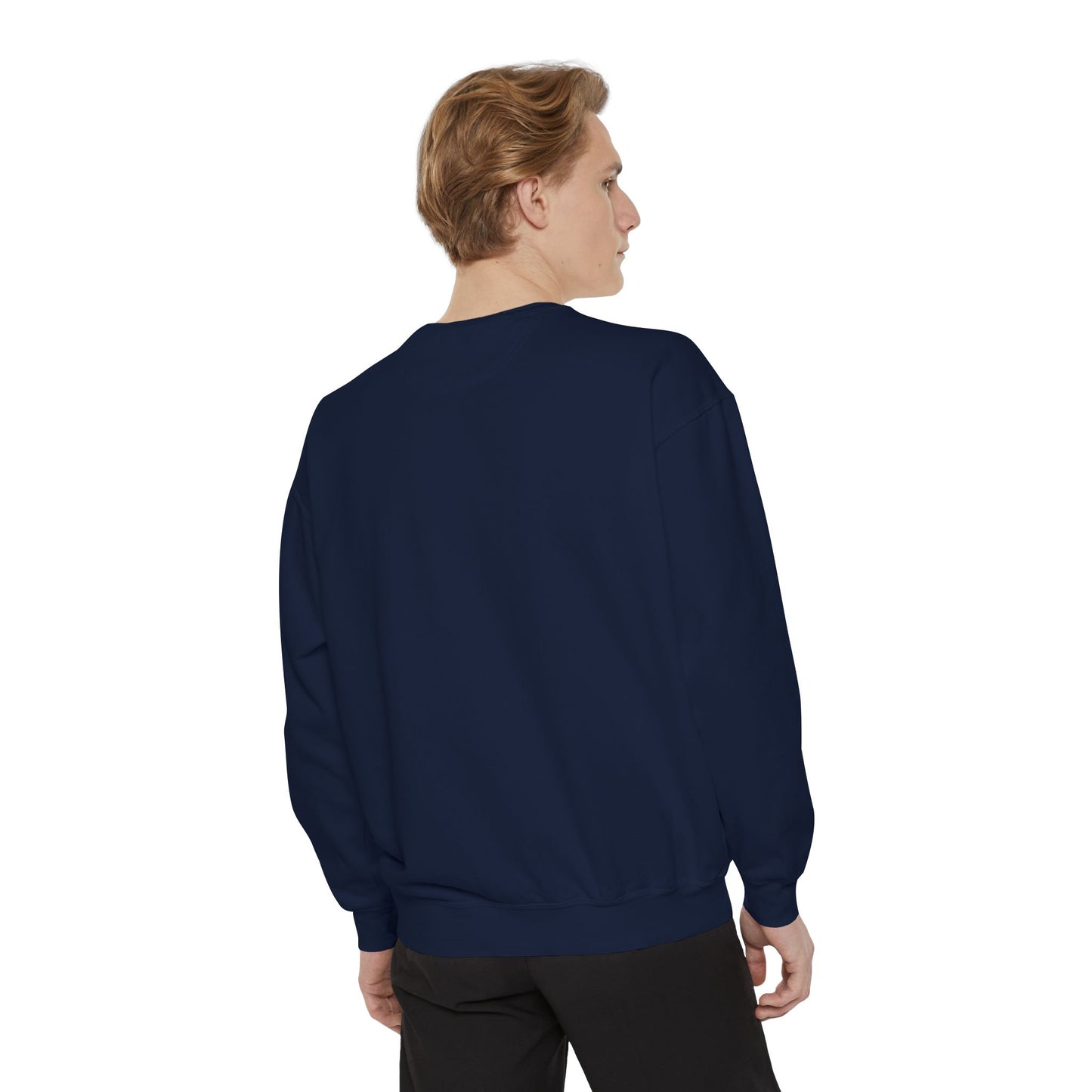Casual Sweatshirt - 'LIVIN' Garment-Dyed Comfort for Every Day, Perfect for Weekends, Cozy Layering, Gift for Friends, Relaxed Vibe
