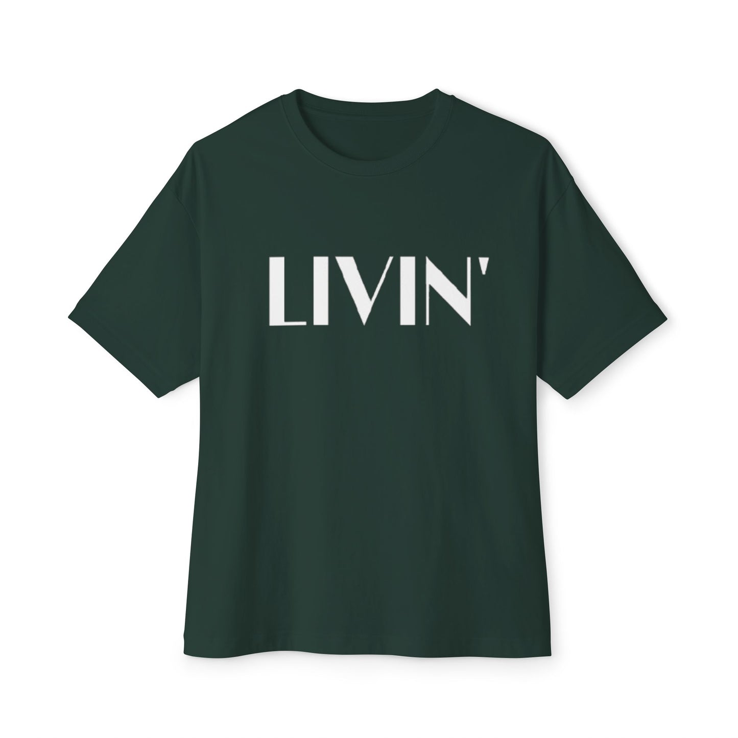Relaxed LIVIN' Oversized Tee - Casual Comfort, Unisex Clothing, Gift for Friends, Perfect for Relaxing & Lounging