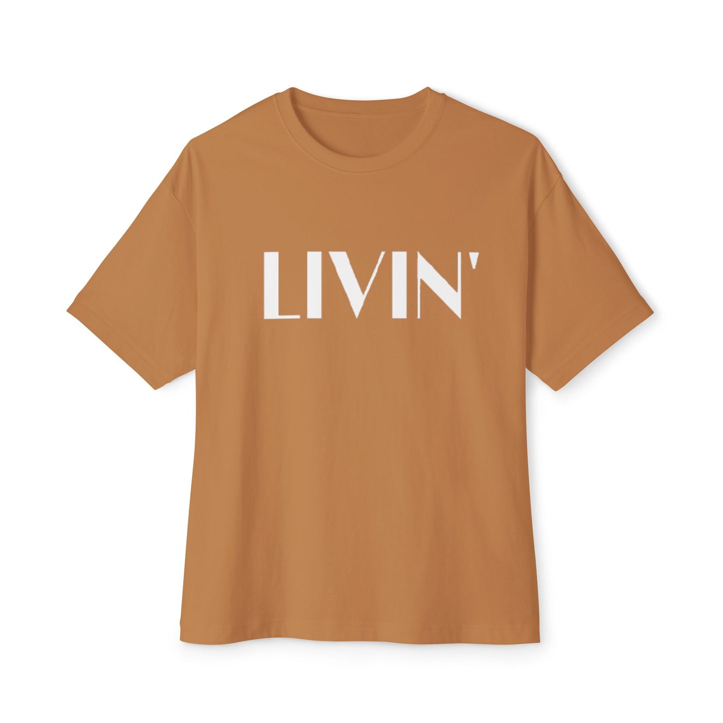 Relaxed LIVIN' Oversized Tee - Casual Comfort, Unisex Clothing, Gift for Friends, Perfect for Relaxing & Lounging