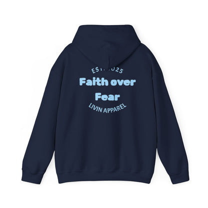 Faith over Fear Unisex Hooded Sweatshirt | Comfortable Everyday Wear | Inspirational Gift | Perfect for All Occasions