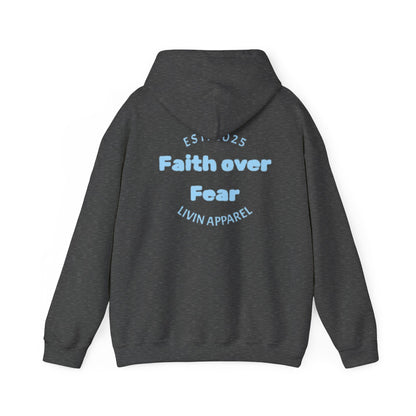 Faith over Fear Unisex Hooded Sweatshirt | Comfortable Everyday Wear | Inspirational Gift | Perfect for All Occasions