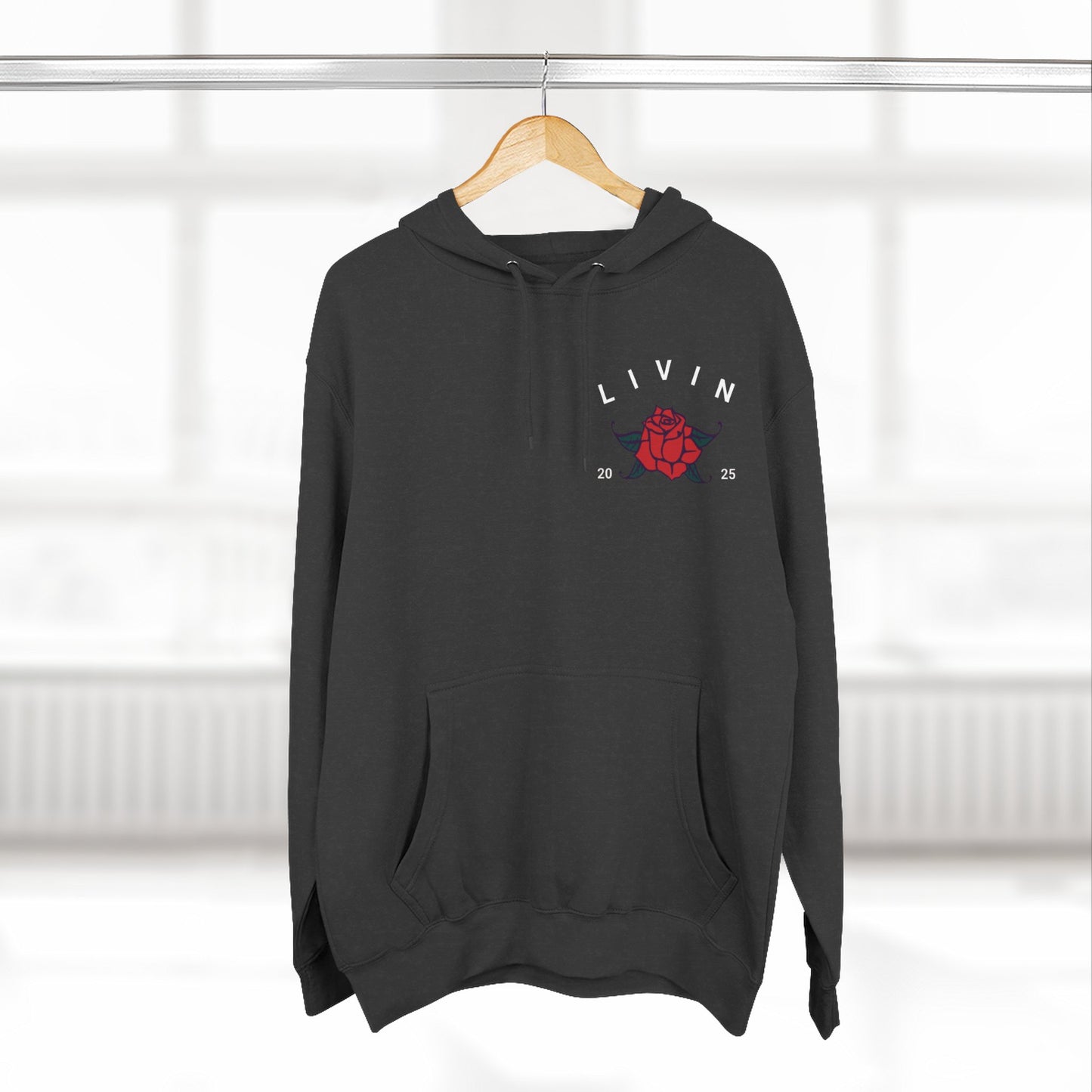 Stylish Rose Fleece Hoodie - Perfect for Casual Wear, Gifts, Streetwear, Everyday Comfort, Cozy Layering
