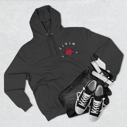 Stylish Rose Fleece Hoodie - Perfect for Casual Wear, Gifts, Streetwear, Everyday Comfort, Cozy Layering
