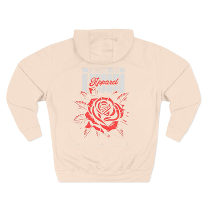 Stylish Rose Fleece Hoodie - Perfect for Casual Wear, Gifts, Streetwear, Everyday Comfort, Cozy Layering