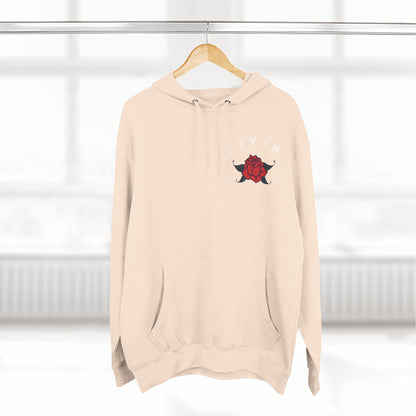 Stylish Rose Fleece Hoodie - Perfect for Casual Wear, Gifts, Streetwear, Everyday Comfort, Cozy Layering