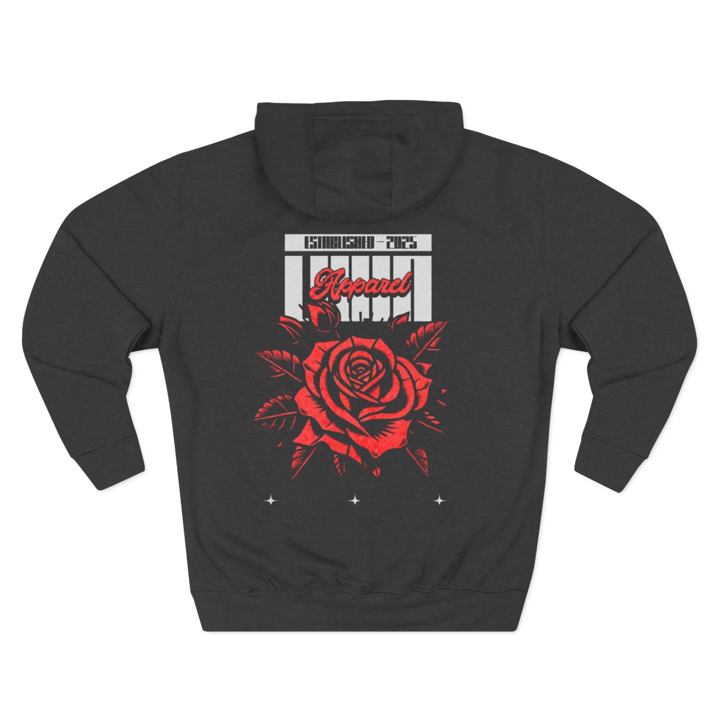 Stylish Rose Fleece Hoodie - Perfect for Casual Wear, Gifts, Streetwear, Everyday Comfort, Cozy Layering