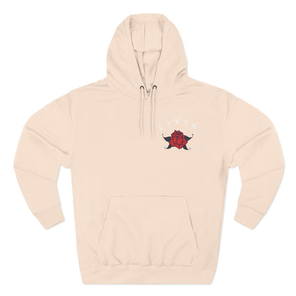 Stylish Rose Fleece Hoodie - Perfect for Casual Wear, Gifts, Streetwear, Everyday Comfort, Cozy Layering