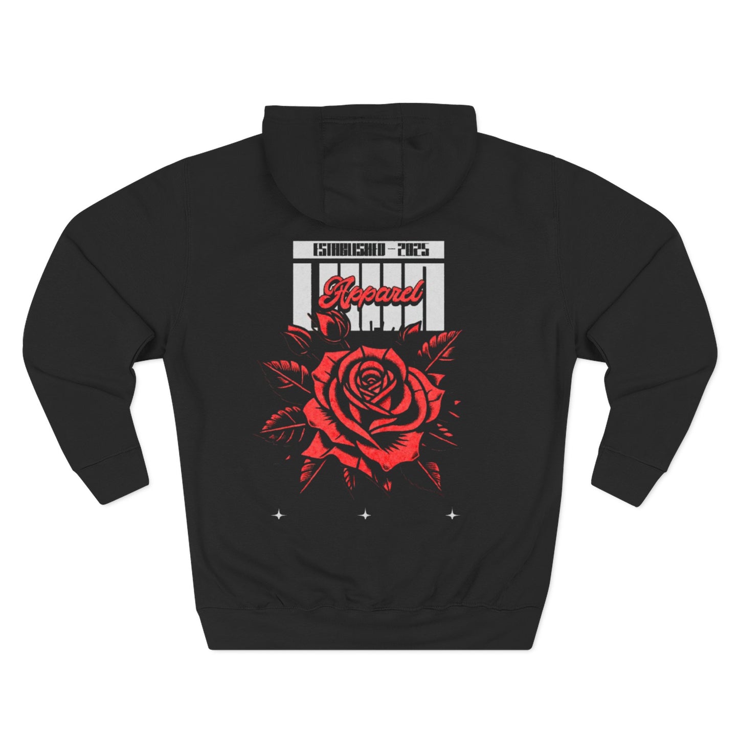 Stylish Rose Fleece Hoodie - Perfect for Casual Wear, Gifts, Streetwear, Everyday Comfort, Cozy Layering