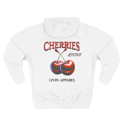 Chic Cherry Fleece Hoodie | Cozy Streetwear, Stylish Gift, Casual Outfit, Fall Fashion, Everyday Comfort