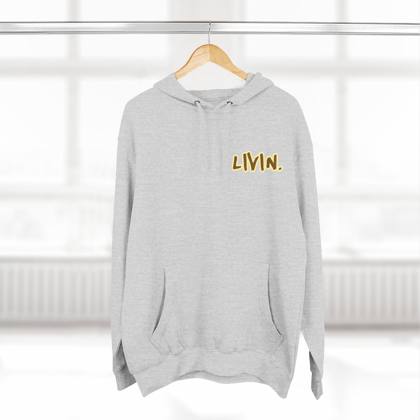 Cozy Graphic Hoodie with 'LIVIN' Design | Perfect for Casual Wear, Gift for Friends, Street Style Inspired, Fall Fashion, Unisex Hoodie