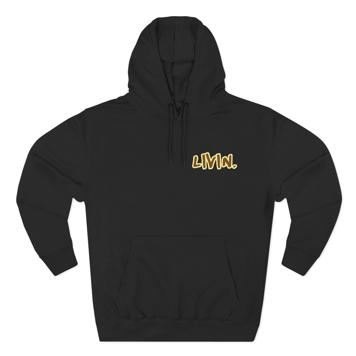 Cozy Graphic Hoodie with 'LIVIN' Design | Perfect for Casual Wear, Gift for Friends, Street Style Inspired, Fall Fashion, Unisex Hoodie
