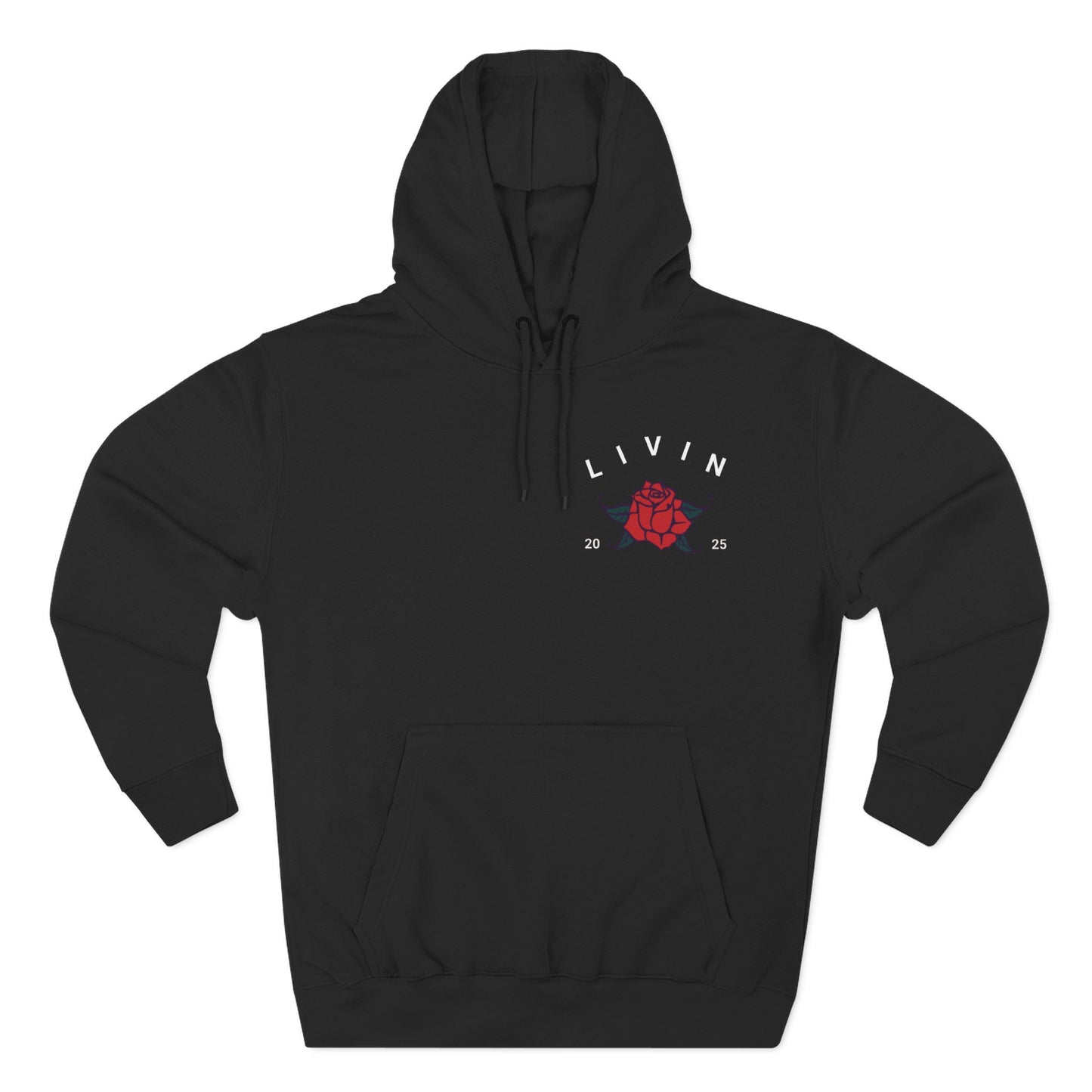 Stylish Rose Fleece Hoodie - Perfect for Casual Wear, Gifts, Streetwear, Everyday Comfort, Cozy Layering
